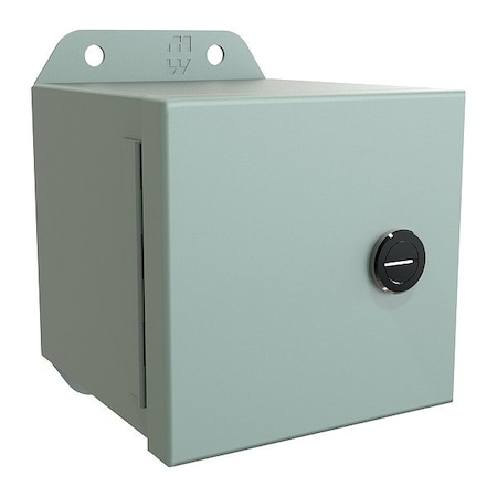 Hammond Latches Electrical Enclosure, 4 in H, 4 in D, 4 in W, 12, 13, 3R, 4, Steel EJ444
