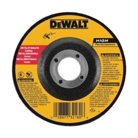 Black+Decker DEWALT HIGH PERFORMANCE DEPRESSED CENTER WHEEL, 5 IN DIA X 0.045 IN THK, 7/8 IN CENTER HOLE DW8425