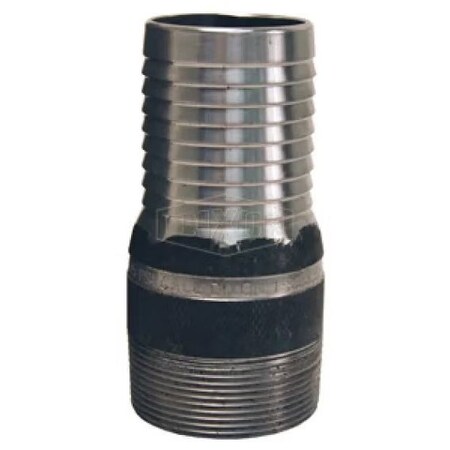 Dixon King No Knurl Combination Nipple, 3/4 in x 3-1/8 in L Hose Shank x MNPT, Carbon Steel, Unplated, Do ST5