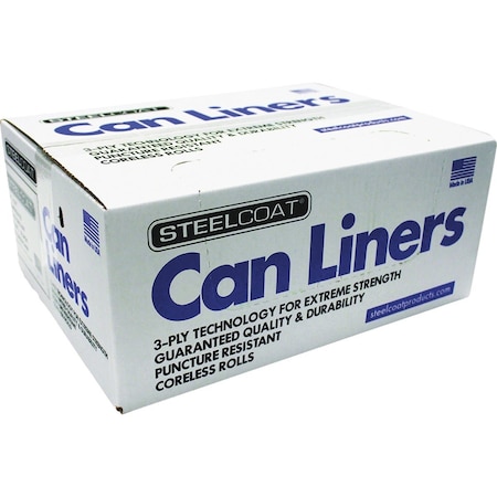 Steelcoat 40-50 Gal. Black Institutional Can Liner, 100-Count FG-P9934-37