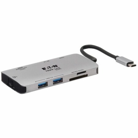 Eaton Tripp Lite Series USB-C Dock - 4K HDMI, USB 3.x 5Gbps, USB-A/C Hub Ports, GbE, Memory Card,  U442-DOCK5-GY