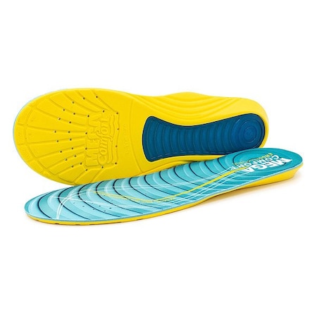 Megacomfort Insole, Yellow; Blue, Round, 2XL, PR MCRES-XXL