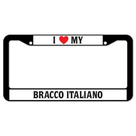 Signmission I Love My Bracco Italiano, License Plate Cover D-LPF-02-57