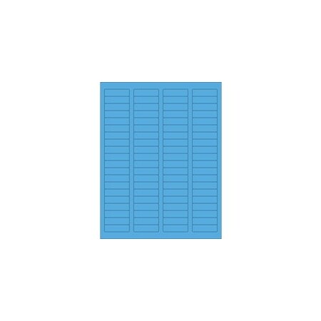 Bubblefast 1 3/4 x 1/2'' Fluorescent Bright Blue Rectangle Laser Labels-80 Labels per Sheet BFLL170BB