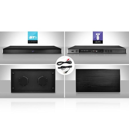 Pyle Bluetooth HD Tabletop TV Sound Base Soundbar Digital Speaker System, with HDMI Connection PSBV630HDBT