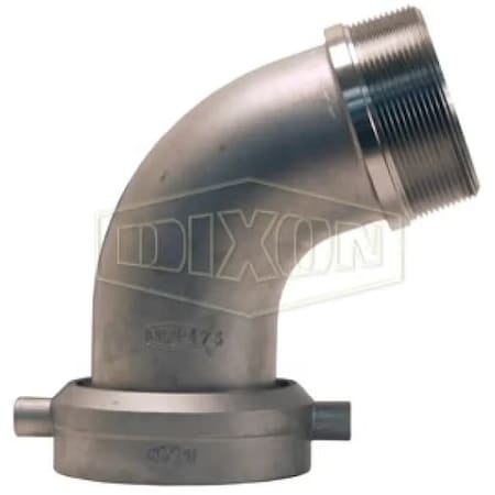 Dixon Type T 110Deg Cam and Groove Elbow, 5 x 4 in, Railroad Tank Car x MNPT, 316 SS, Domestic RTCT40
