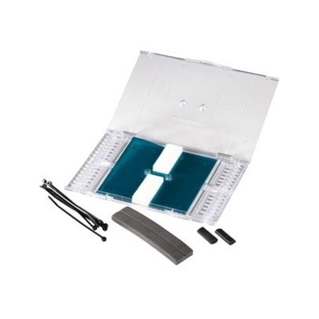 Ortronics FUSION SPLICE TRAY FOR 12, TRANSPARENT STACKABLE DESIGN, W/HINGED COVER FST2-F012