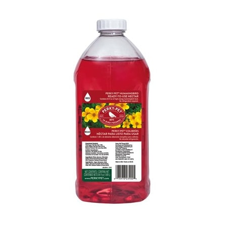 Perky-Pet Nectar Bird Food, Ready-to-Use, Liquid, 64 oz Bottle 239