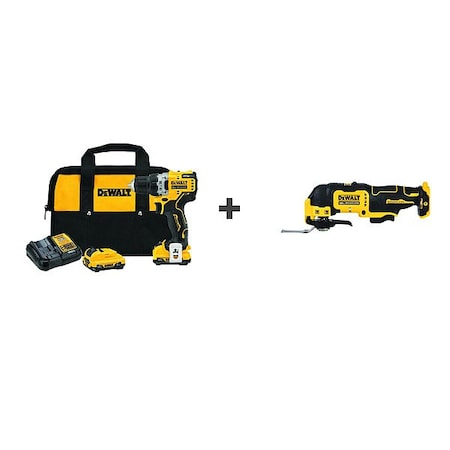 Stanley Drill, Cordless, 1,500 RPM, 12V DC DCD701F2/DCS353B