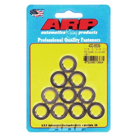Whole-In-One 400-8539 0.43 x 0.81 in. Stainless Steel Flat Washers - Set of 10 WH3623550