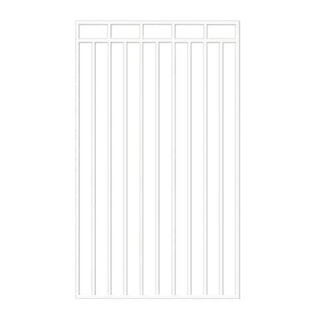 Nuvo Iron 45-in W x 68-in H Glossy Wht Benitoite Gate 48-in W Opening Self Close Hardware W/Dbl Side Handle IBG04568GW