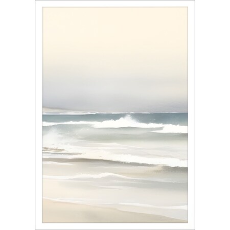 Homeroots Ocean Breeze White Framed Wall Art 558204