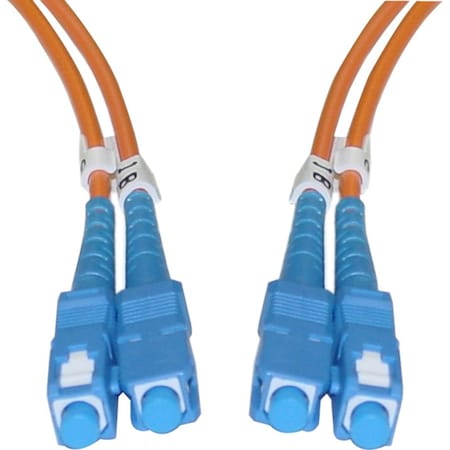 Cable Wholesale SC/UPC OM1 Duplex 2.0mm Fiber Optic Patch Cord, OFNR, Multimode 62.5/125, Orange Jacket, Beige SCSC-11103