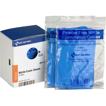 First Aid Only Disposable Gloves, Nitrile, Powder-Free, S, 4 PK, Clear FAOFAE6018