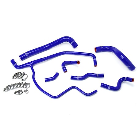 Hps Performance High Temp Reinforced Silicone Radiator and Heater Coolant Hose Kit, Blue,  57-1583-BLUE