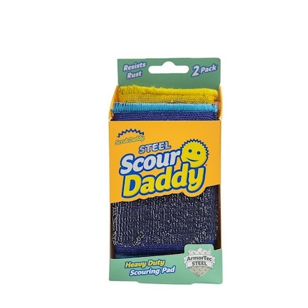 Scrub Daddy FG6000002006CS Heavy-Duty Scouring Pad, Steel Abrasive, 5-1/4 in L, 2-3/4 in W, 2PK FG6000002001EA0EN