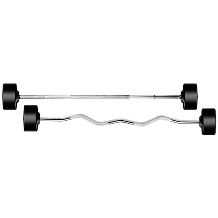 York Barbell Rubber Fixed Pro Straight Barbell - 40 lbs 26144
