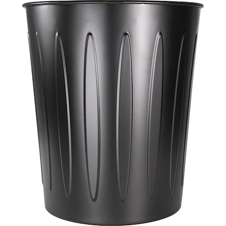 Genuine Joe Fire-Safe Trash Can - 6 Gallon - 14 x 13 - Black - 1 Each GJO58897