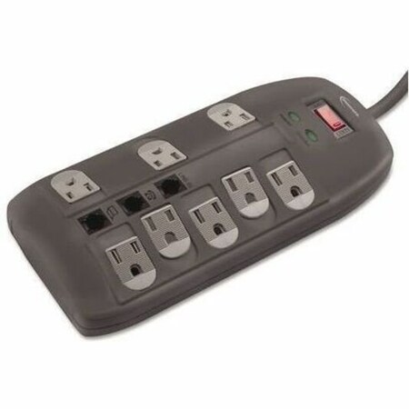 Innovera Outlet Strip, Surge, 6 ft., Black IVR71656