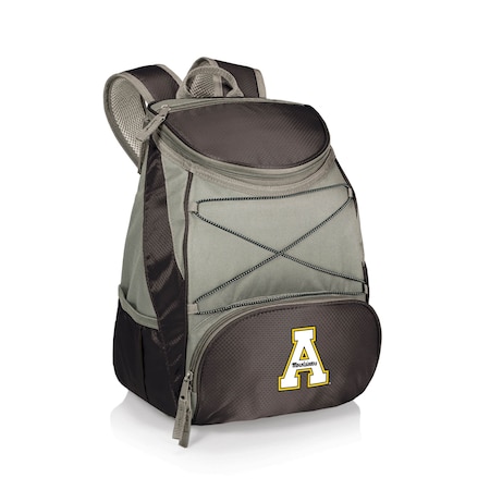 Picnic Time Family Of Brands NCAA App State Mountaineers PTX Backpack CoolerBlack with Gray Accents 633-00-175-794-0