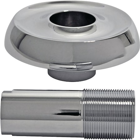 Danco Flange Set, 2-7/8 in OD, Metal, Chrome Plated 10765