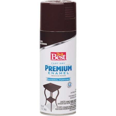 Do It Best Premium Enamel 12 Oz. Gloss Spray Paint Java Brown 203468D