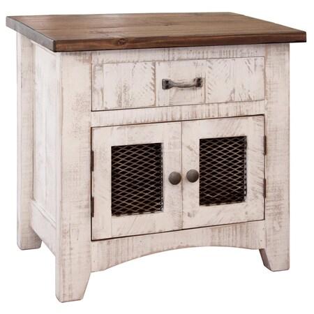 Homeroots 27" White One Drawer Nightstand 527052