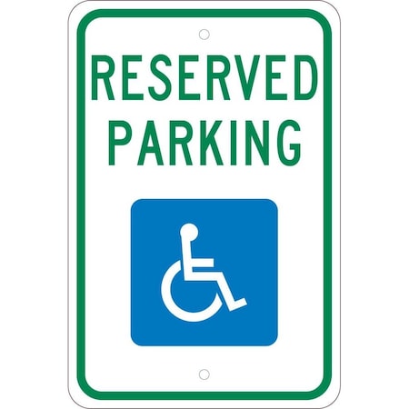 Nmc Reserved Handicapped Parking Ada Sign, TM97J TM97J