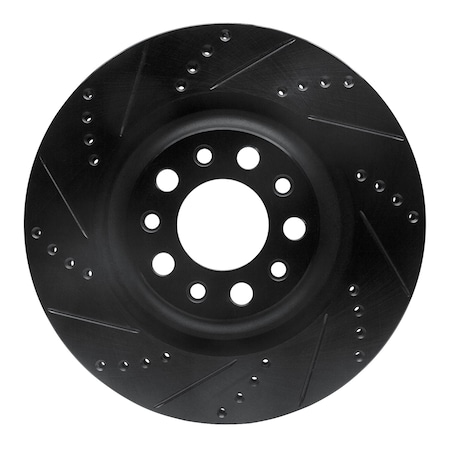 Dynamic Friction Co DFC Brake Rotor - Drilled and Slotted - Black 633-16013L