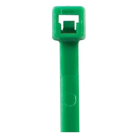Partners Brand Cable Tie, 11 in L, Green, Nylon, 50 lb Strength, 1000 PK CT115A