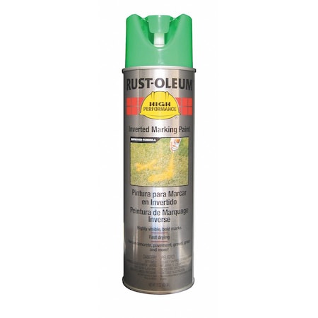 Rust-Oleum High Performance V2300 System Inverted Marking Paint. Fluorescent Green, 15 oz V2333838