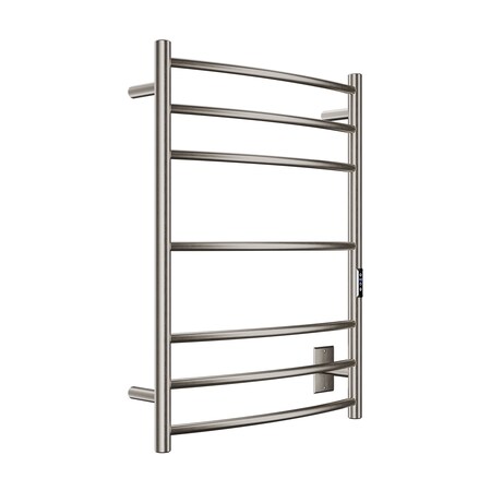 Anzzi Gown 7-Bar Electric Towel Warmer in Brushed Nickel TW-AZ027BN