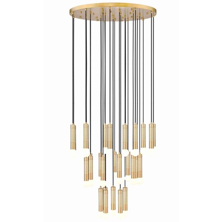 Z-Lite Stari 27-Light Chandelier, 36 in W, Modern Gold 1956P-27R-MGLD
