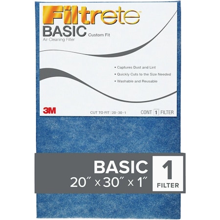 20'' x 30'' x 1'' 100 MPR Basic Custom Fit Trimmable Air Filter