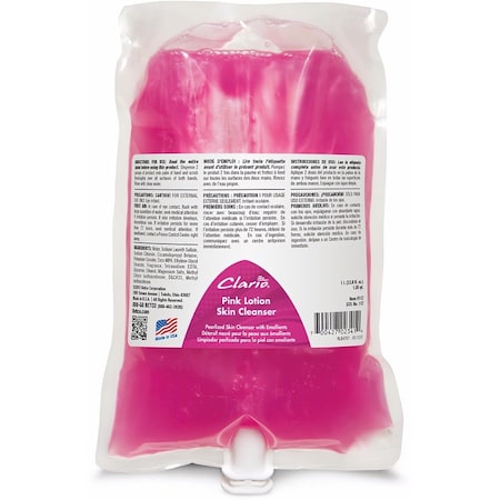 Betco Pink Lotion Skin Cleanser Refill, Clean Bouqet Scent, 1 liter, 6PK 1122900