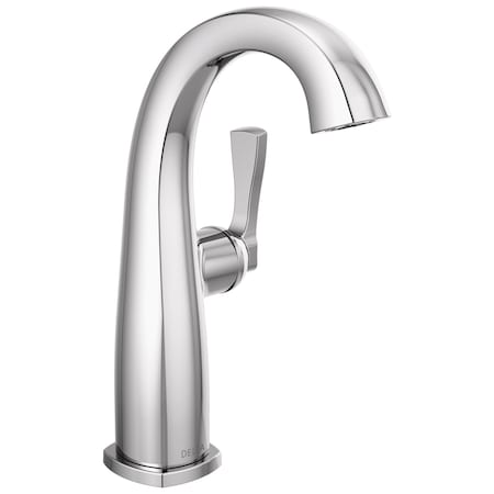 Delta Stryke Single Handle Mid-Height Bathroom Faucet, 6.63 in, Lumicoat Chrome 677-PR-DST