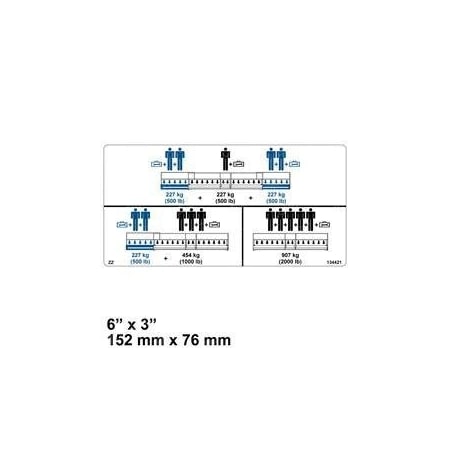 Skyjack REPLACEMENT DECAL, PLATFORM CAP 2000 LBS 134421