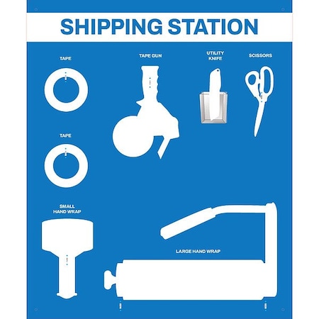 Visual Workplace Shipping Supplies Shadow Board 30-1910-3630-S20801