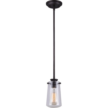 Home Impressions 1-Bulb Oil Rubbed Bronze Incandescent Rod Pendant Light Fixture IPL623A01ORB-B