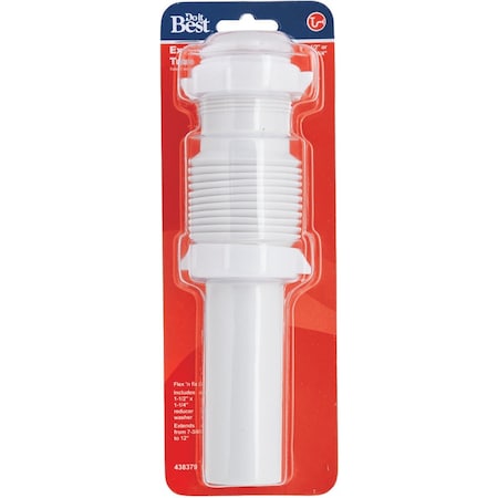 Do It Best 1-1/2'' x 9'' White Plastic Tailpiece DIB812-7