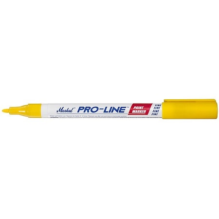 Markal Paint Marker, Fine Tip, Yellow Color Family, Paint 96872