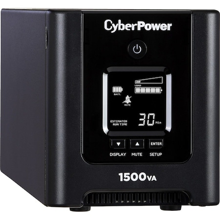 Cyberpower 1050W SINE WAVE PFC LCD AVR 5-15P PLUG 8 OUT 15A TOWER 3YR WARRANTY OR1500PFCLCD
