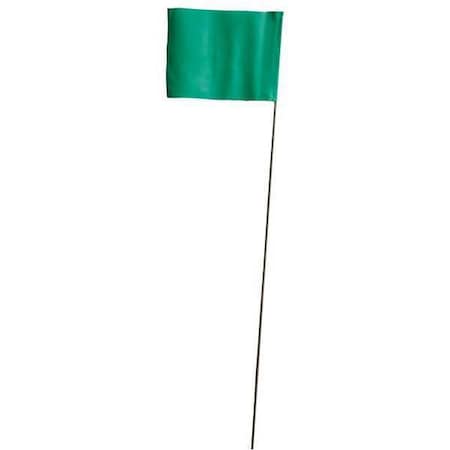 Zoro Select Marking Flag, Green, Blank, Vinyl, PK100 3LVD4