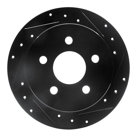 Dynamic Friction Co DFC Brake Rotor - Drilled and Slotted - Black 633-52012R