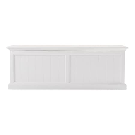 Homeroots 55" White Solid Wood Chest 397652