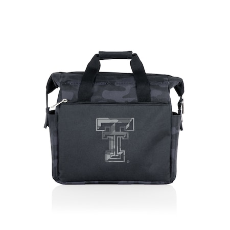 Picnic Time Family Of Brands NCAA Texas Tech Red Raiders On The Go Lunch Bag Cooler - Soft Cooler Lunch Box, Black Camo 510-00-182-574-0