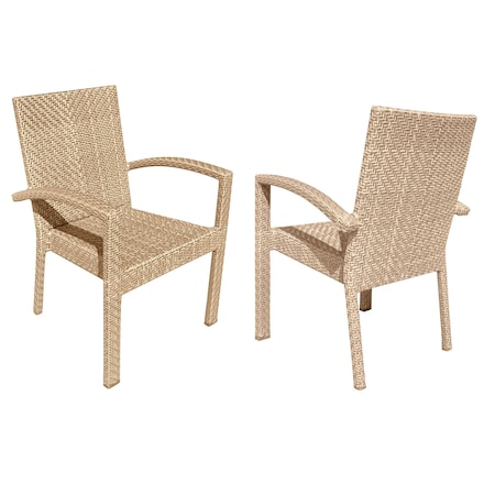 Panama Jack Outdoor Panama Jack Austin Dining Armchairs Set of 2 PJO-3801-NAT-AC-SET2