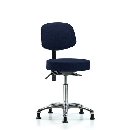 Blue Ridge Ergonomics Ben Stool, Med, Fab, Bk Chrom, Tilt, Gld, Nav BR-FMBST-CR-T1-NF-RG-F45