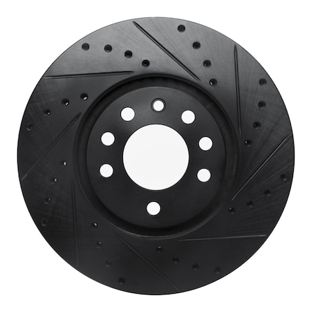 Dynamic Friction Co DFC Brake Rotor - Drilled and Slotted - Black 633-65013R