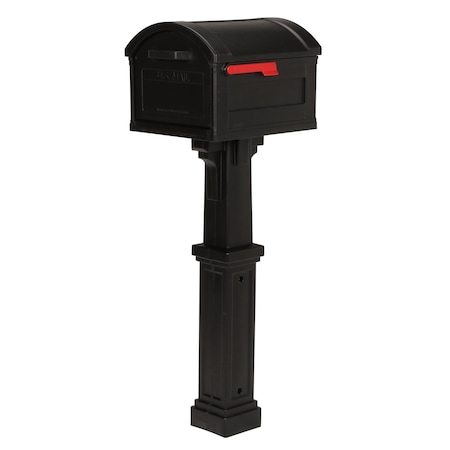 Architectural Mailboxes Grand Haven Plastic Mailbox Combo, Black GHC40BAM